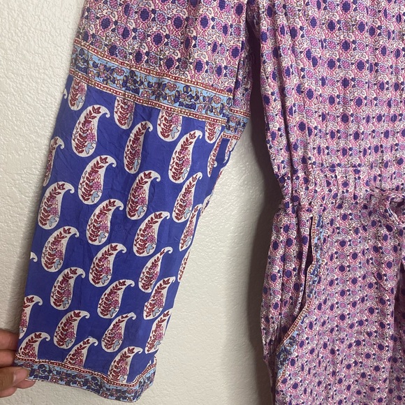 Sea NY Bianca Floral Paisley Boho Jumpsuit / Blue Pink / Size 4 / Sea New York - Picture 11 of 11